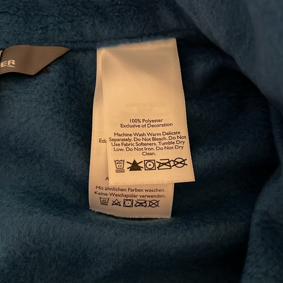 Eddie Bauer Men’s Blue Full Zip Fleece Vest two zipper pocket Size Medium. - Picture 6 of 10